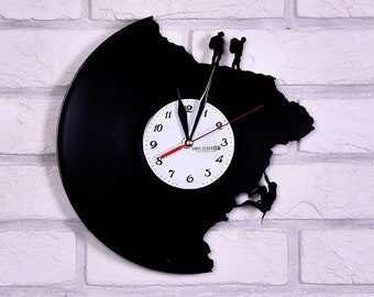 Mountain Climbing Vinyl Record Clock, Xmas Gift For Men, Hiking Decorations, Office Decor, Living Room Wall Art, Climber Gift
