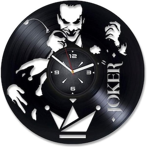 Joker And Harley Vinyl Record Wall Clock, Comic Characters Decor, Superhero Art, Couple Bedroom Decoration, Xmas Gifts For Girlfriend