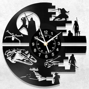 Star Wars Movie Vinyl Record Clock, Xmas Presents, Entrance Decoration, Office Wall Art, Home Decor For Men, Holiday Gifts For Boyfriend
