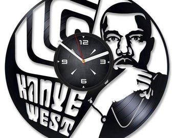 Kanye West Vinyl Record Clock, Rapper Wall Art, Teenage Boy Room Decor, Rap Music Decoration, Birthday Gift For Boyfriend