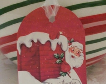 Santa On The Roof Tags