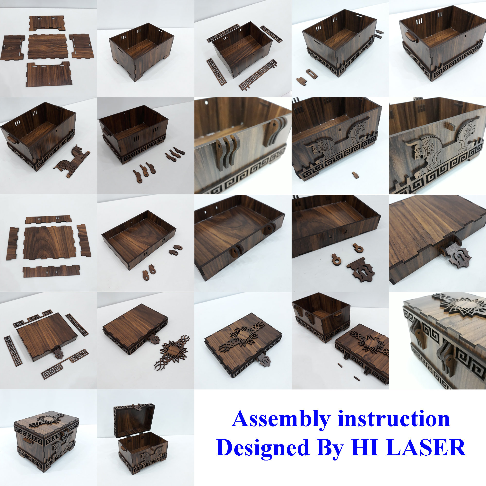 Wooden jewelry chest laser cut file 3mm 4mm 1 8inch jewelry box svg