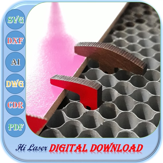 Honeycomb Core Pin Cut File + (Focus Finder Gauge and Pin Size Finder ) SVG, laser Cut Pin Holder, Honeycomb Laser Pin Holder