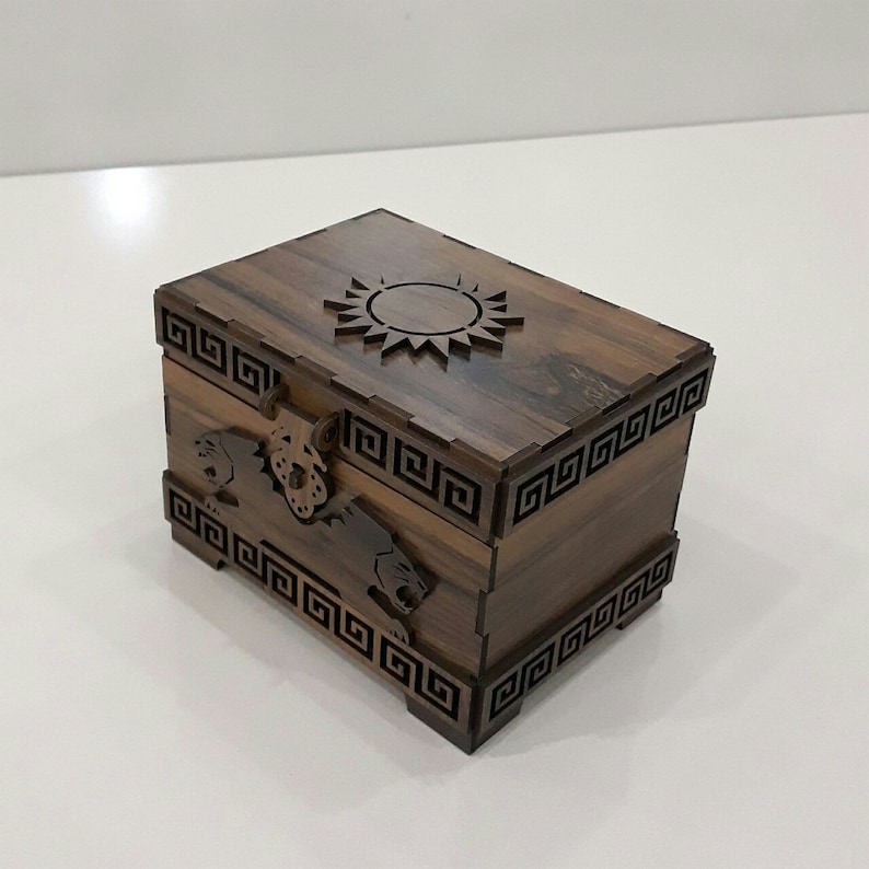 Treasure Box Design Treasure Chest Template Gift Box Laser Cut File 3mm 4mm 1/8inch Jewelry ...