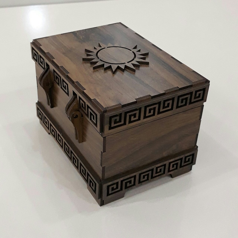Treasure Box Design Treasure Chest Template Gift Box Laser Cut File 3mm 4mm 1/8inch Jewelry ...