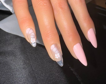 Blooming Pink Press On Nails