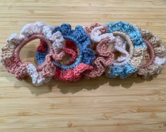 crochet handmade hair accessories scrunchies