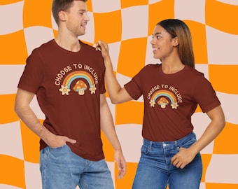 Camiseta "Elija incluir", camiseta "Neurodiversidad", camiseta "Aceptación del autismo", camiseta "Concienciación sobre el autismo", camiseta "TDAH", camiseta "Inclusión"