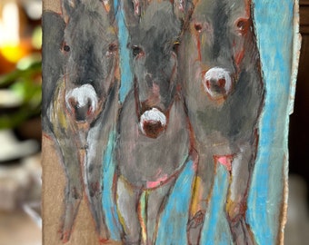 original donkey/donkeys painting