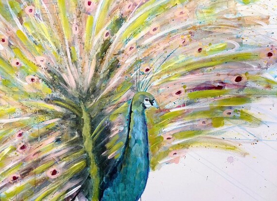 SOLD Original Peacock Painting - Etsy SOLD Original Peacock Painting - Etsy
