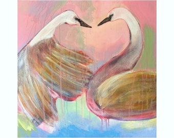 original swans painting