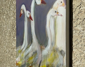 whooper swans original painting