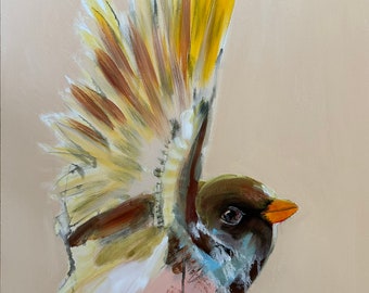 SOLD original bird painting
