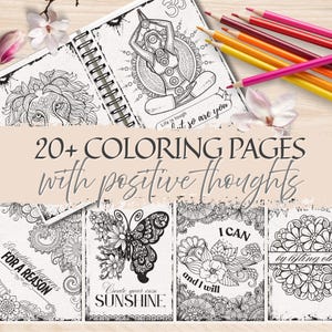 Positive Affirmations Adult Coloring Book – Mandala Art for Relaxation, Stress Relief & Mindfulness, Inspirational Designs for Adults