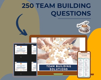 Team Building Games Cards | 250 Ice Breaker Questions for Employee Engagement | Virtual Team Building Activities | Digital Download