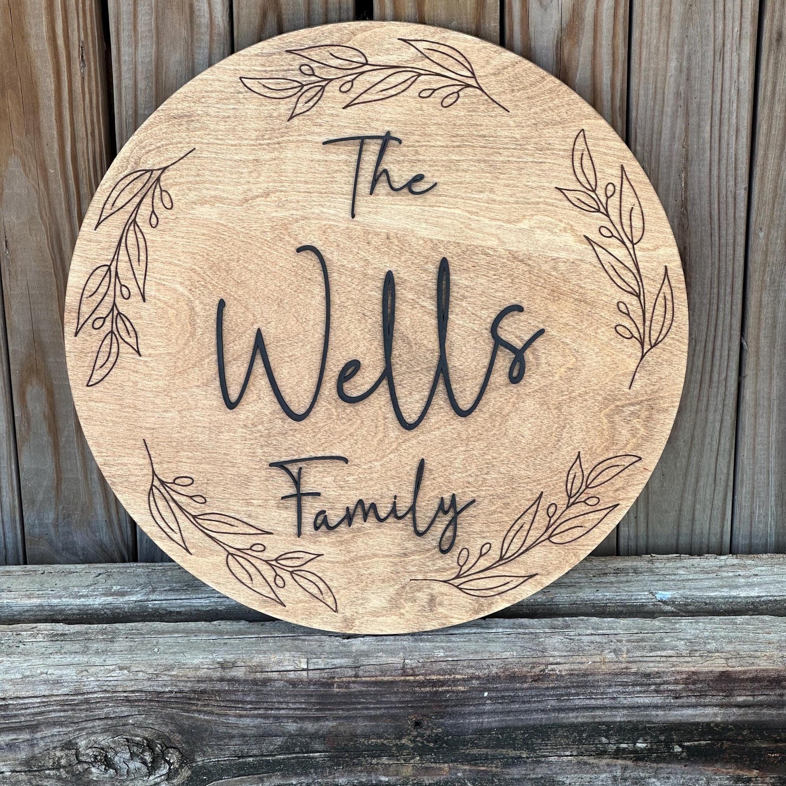 Wooden Sign/engraved Sign/engraved Family Name Sign/birchwood/family ...