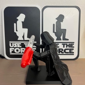 Portalápices de Darth Vader de baja poli: accesorio de oficina de Star Wars de alta calidad, regalo para fanáticos de Star Wars
