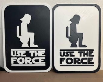 Darth Vader Bathroom Sign: Use the Force, Star Wars PLA Decor