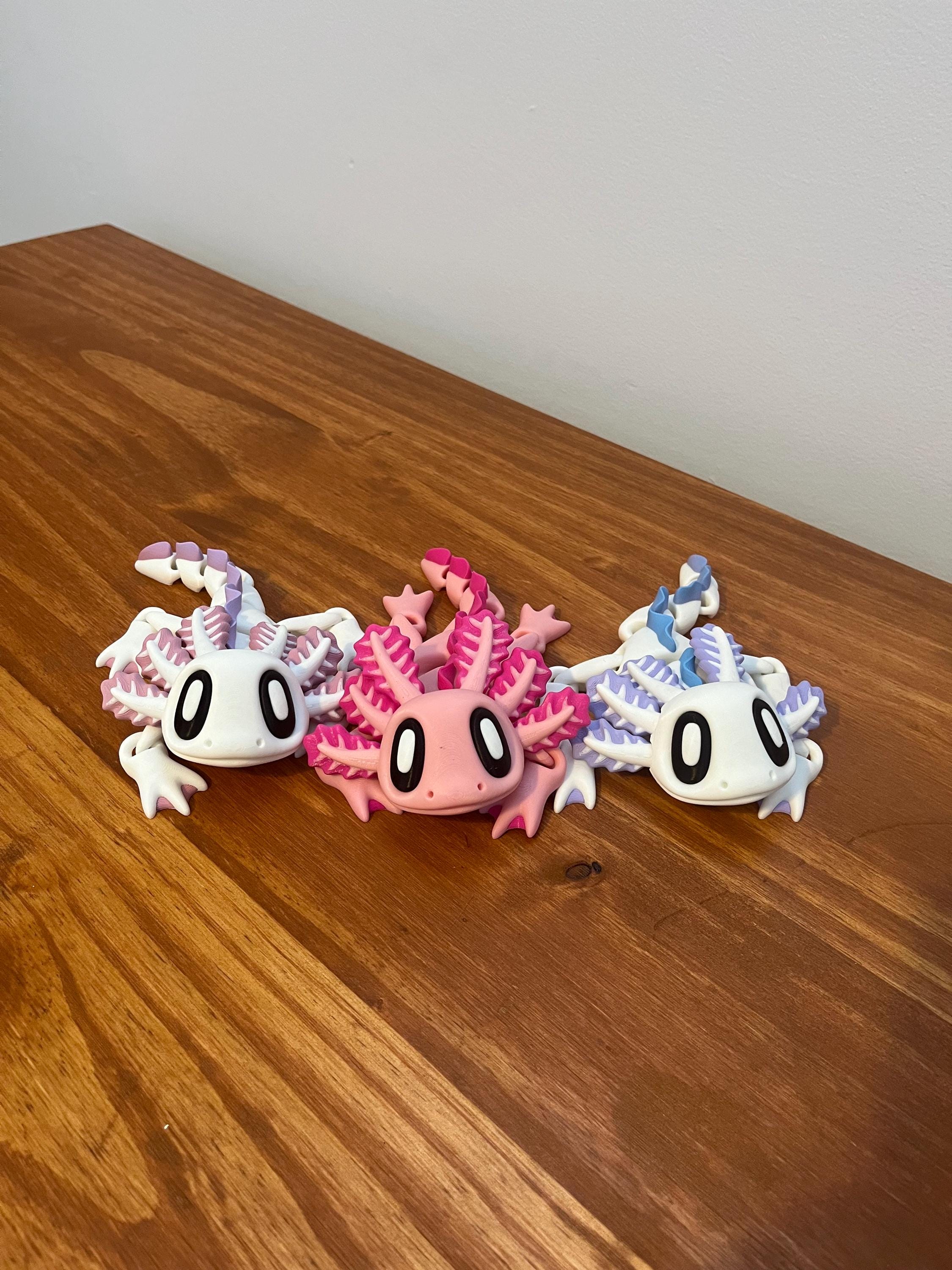 Magnetic Large Axolotl Toy - Adorable Blob Axolotl Fidget, Articulated, Cute Home Decor, Mini Refrigerator Magnet - Unique Axolotl Gift