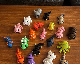 3D Printed Articulated Fidget Animals | Pocket Pets, Desk Decor, Stress Relief Toy