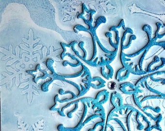Clearance Snowflake Series  Designer Greeting Cards Note Card Craft Card 5.5 x 5.5Inches