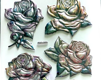 Rose Puffy Stickers for Scrapbooks, Cards, Jourals