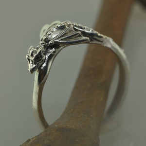 Baby dragon ring, dragon ring, alternative wedding ring,silver dragon ring,mysticalring, elvish ring,stack ring, stack,stacking ring
