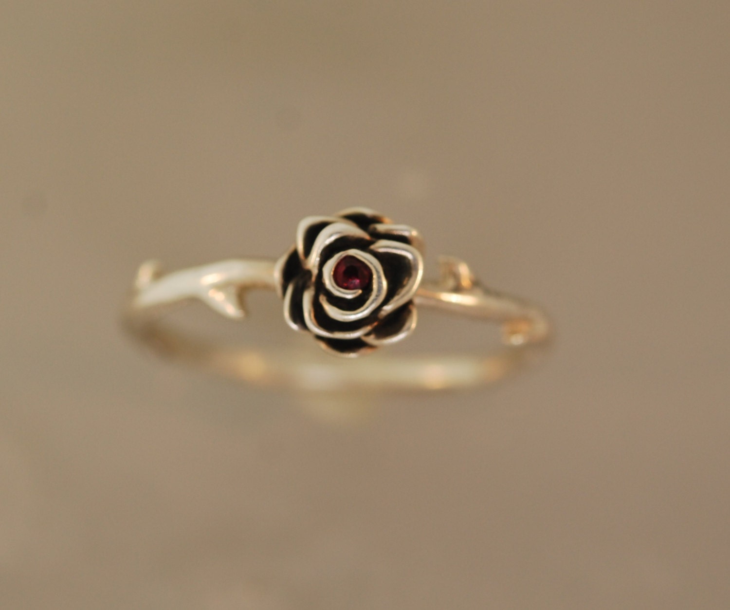 Thorned Rose Ring - Etsy