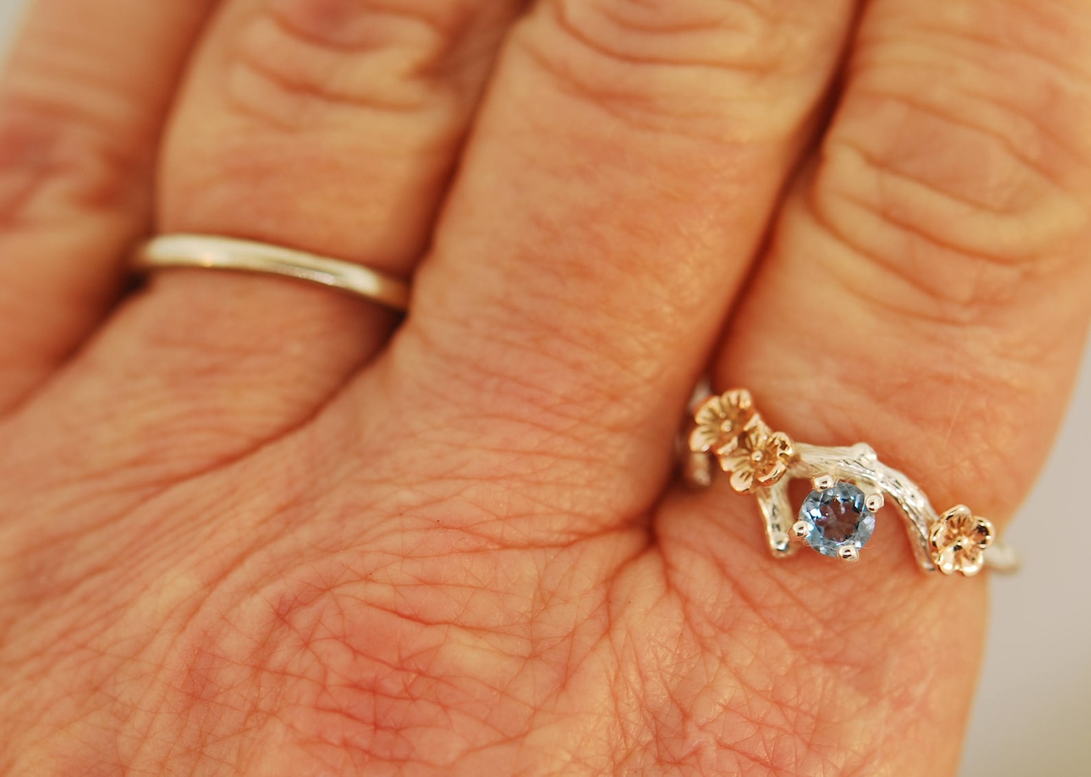 Engagement Ring Alternative Engagement Ring Leaf Engagement Etsy