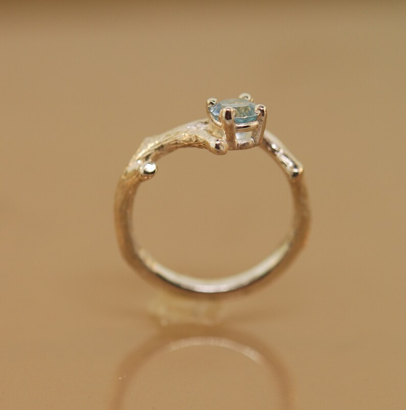 Bud Branch with Aquamarine