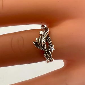 Baby dragon ring, dragon ring, alternative wedding ring, elvish ring,stack ring, stack,dragon stars, star ring