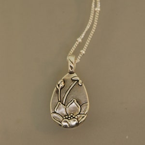 Unfolded Lotus Necklace image 1