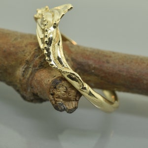 14 Karat Gold Baby Dragon Ring: Elvish Engagement Ring image 6