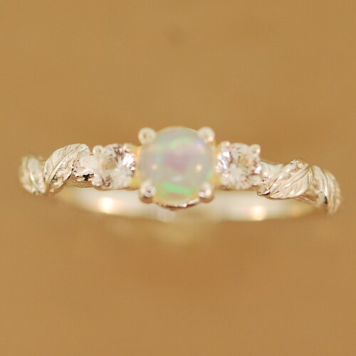 Infinity Nature Engagement Ring Elvish Wood Engagement Ring Etsy