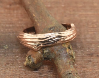 Manly Branch Band,14karat band, branch band, wedding band, gold band, alternative wedding band, twig band, wedding band,