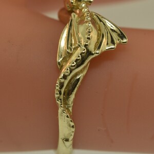 14 Karat Gold Baby Dragon Ring: Elvish Engagement Ring image 3