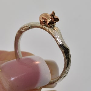 Some Bunny to Love,rose gold ring, twig ring, branch ring, bunny ring, rabbit ring, alternative engagement ring, wedding band,