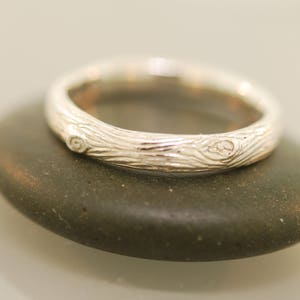 Sterling Silver Twig Wedding Band: Handcrafted Branch Ring