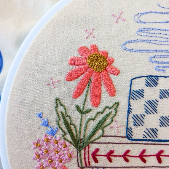 market day embroidery kit – cozyblue