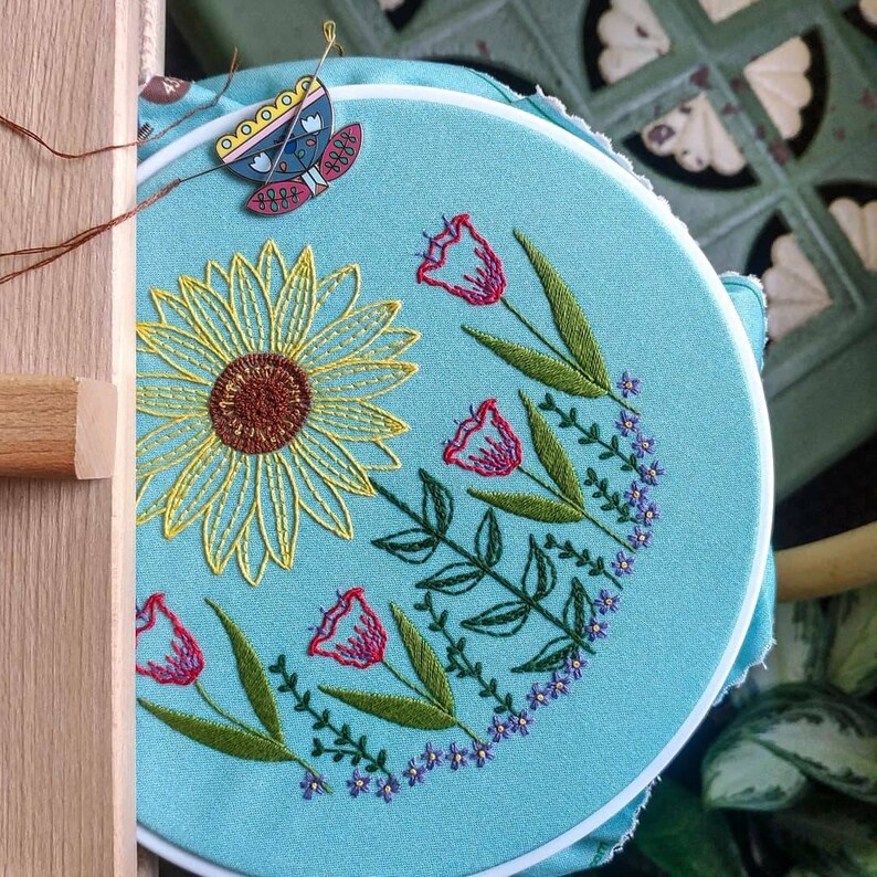 SUMMER GARDEN Pdf Embroidery Pattern Embroidery Hoop Art Etsy