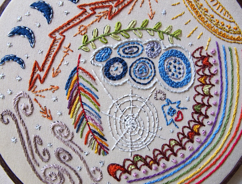 FULL CIRCLE pdf embroidery pattern hand embroidery Etsy