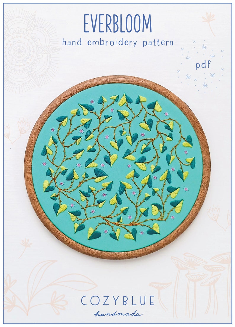 EVERBLOOM Pdf Embroidery Pattern Embroidery Hoop Art Etsy