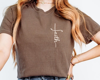 Minimalist Christian T-Shirt, Religious Shirt, Jesus, Christianity Gift, Faith Cross tee, Christian Gift, Faith Gift, Love and Grace Shirt