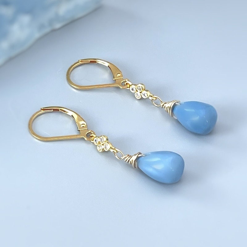 Blue Opal Earrings