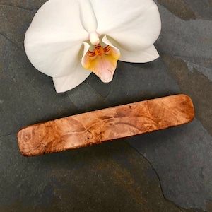 Holz Haarspange für dickes Haar Mittelgroße Ahorn Maser Haarspange für Frau mit langem Haar, Holz Haarspange, handgefertigtes Holzgeschenk Made in USA