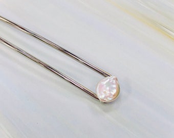 Hair Pin Pearl Hair Stick Hair Fork Silver, Rose Gold Bridal Hair Pin, gold bun holder Bun pin for women with long hair bridesmaids gift