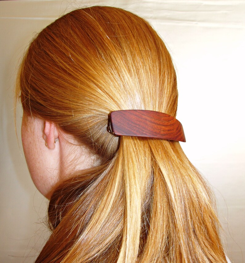 Large Hair clip for women Thick Hair Barrette wood Hair Clip Etsy