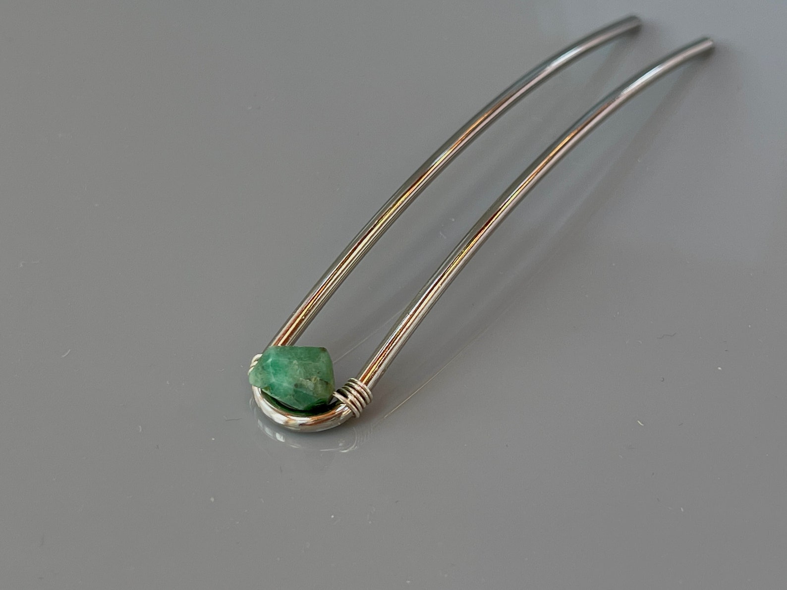 Ena Gold Tone Silver Hairpin