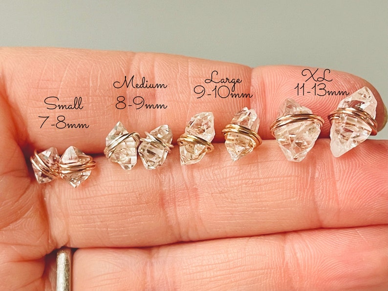 Herkimer Diamond earrings, Stud Earrings Raw Diamond Earrings, minimalist Crystal post earrings, gift for wife, girlfriend, bridesmaids