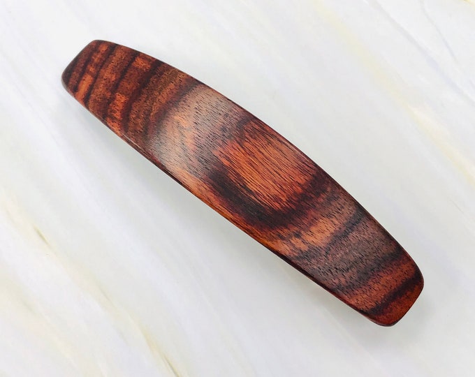 Thick Hair Barrette Hair Clip for Long Hair Handmade Plain Wood Hair